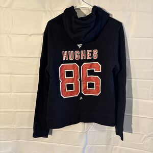 NWOT New Jersey Devils Jack Hughes Jersey Hoodie Name & # On Back Men’s Small